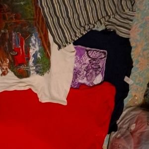 4 tees old navy & three others. Girls 3 large 1med.